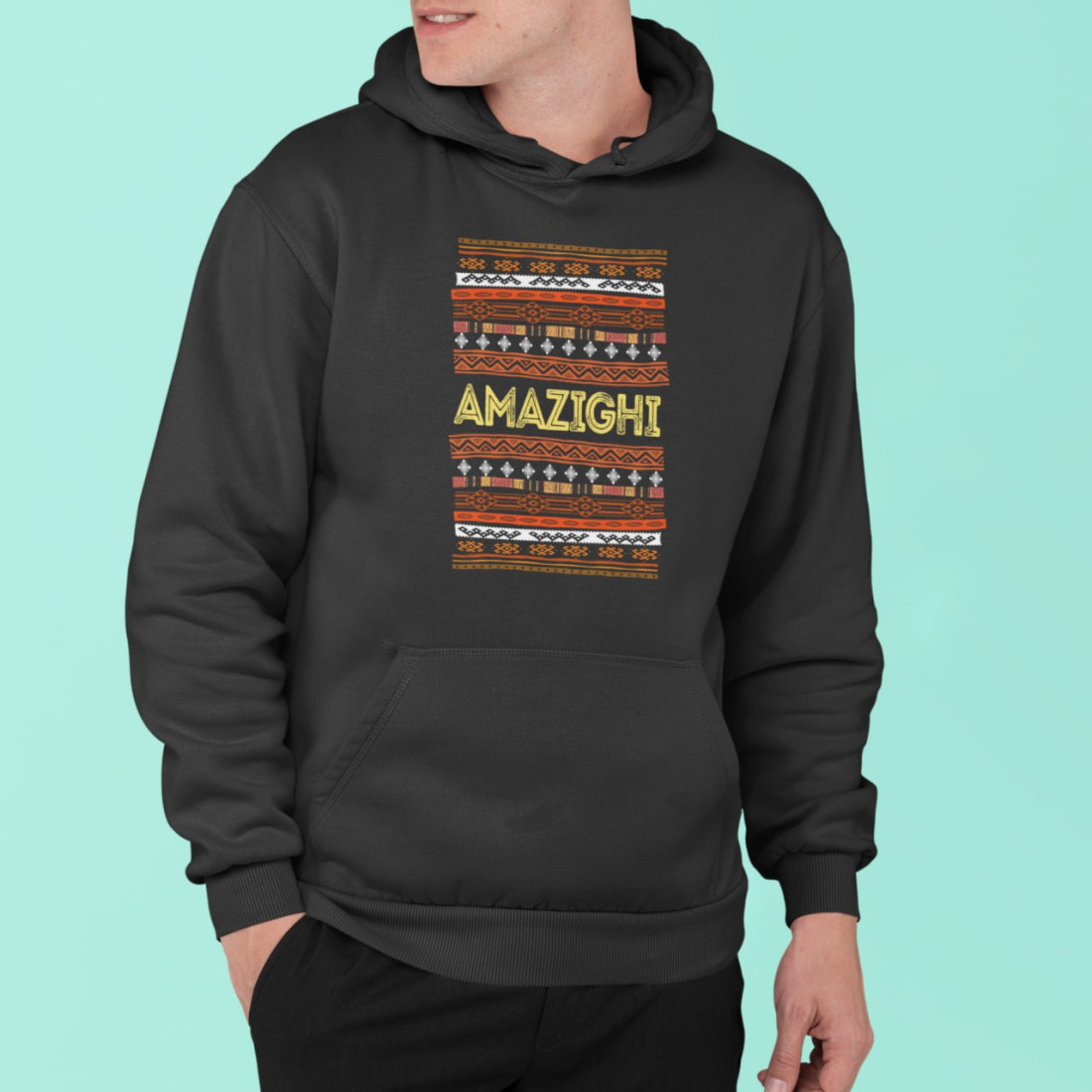 https://www.raf-wear.com/Sweat Amazigh Traditionnel - Motifs Berbères (noir)