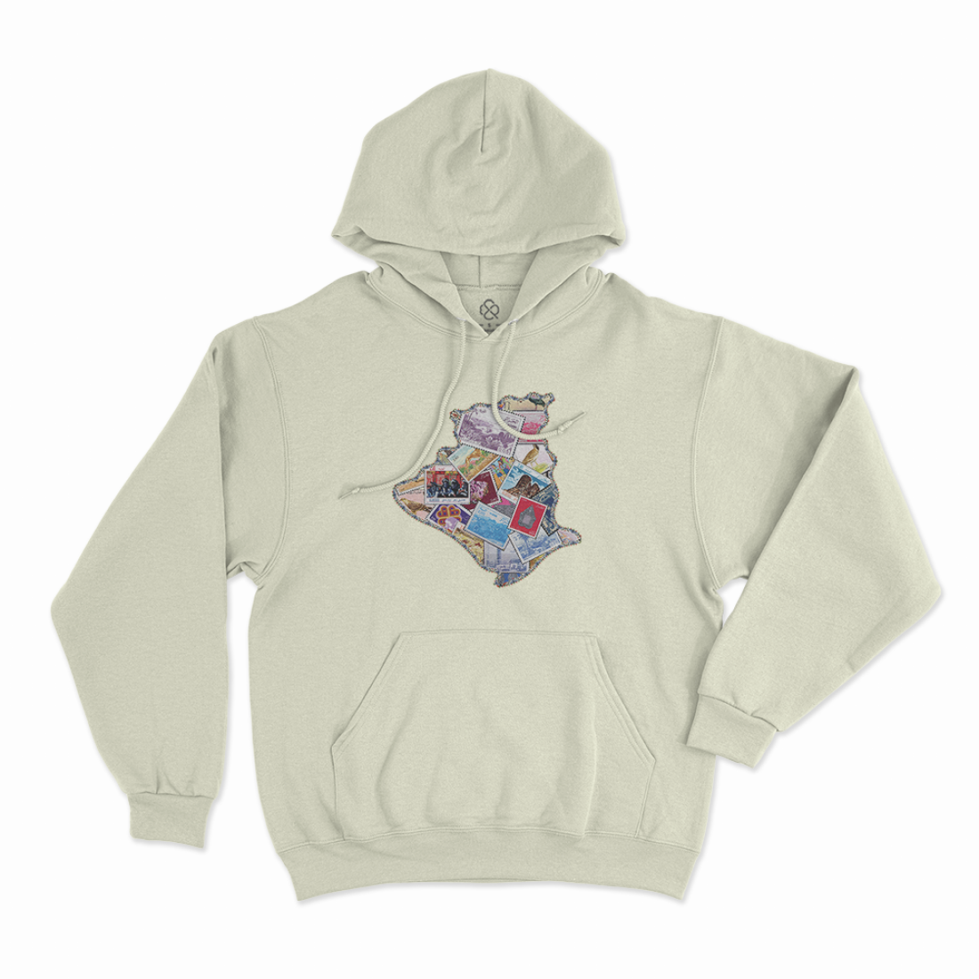 Sweat à Capuche "Carte d'Algérie - Timbres et Souvenirs"