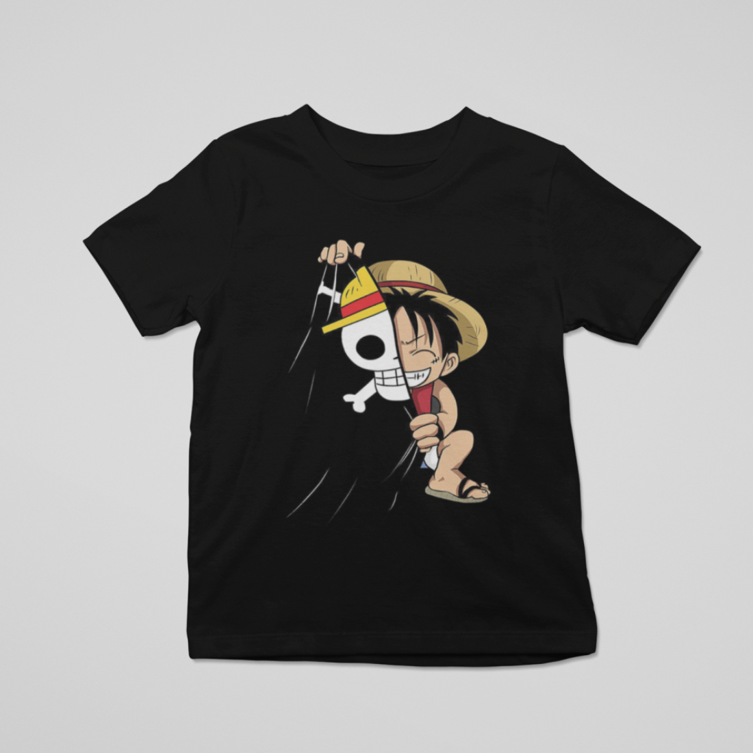 tshirt enfant one piece luffy drapeau