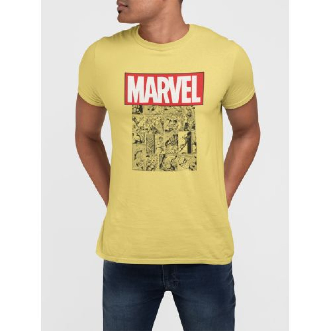 T-shirt jaune MARVEL
