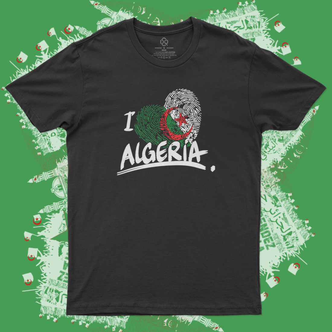 T-shirt I LOVE ALGERIA - Noir