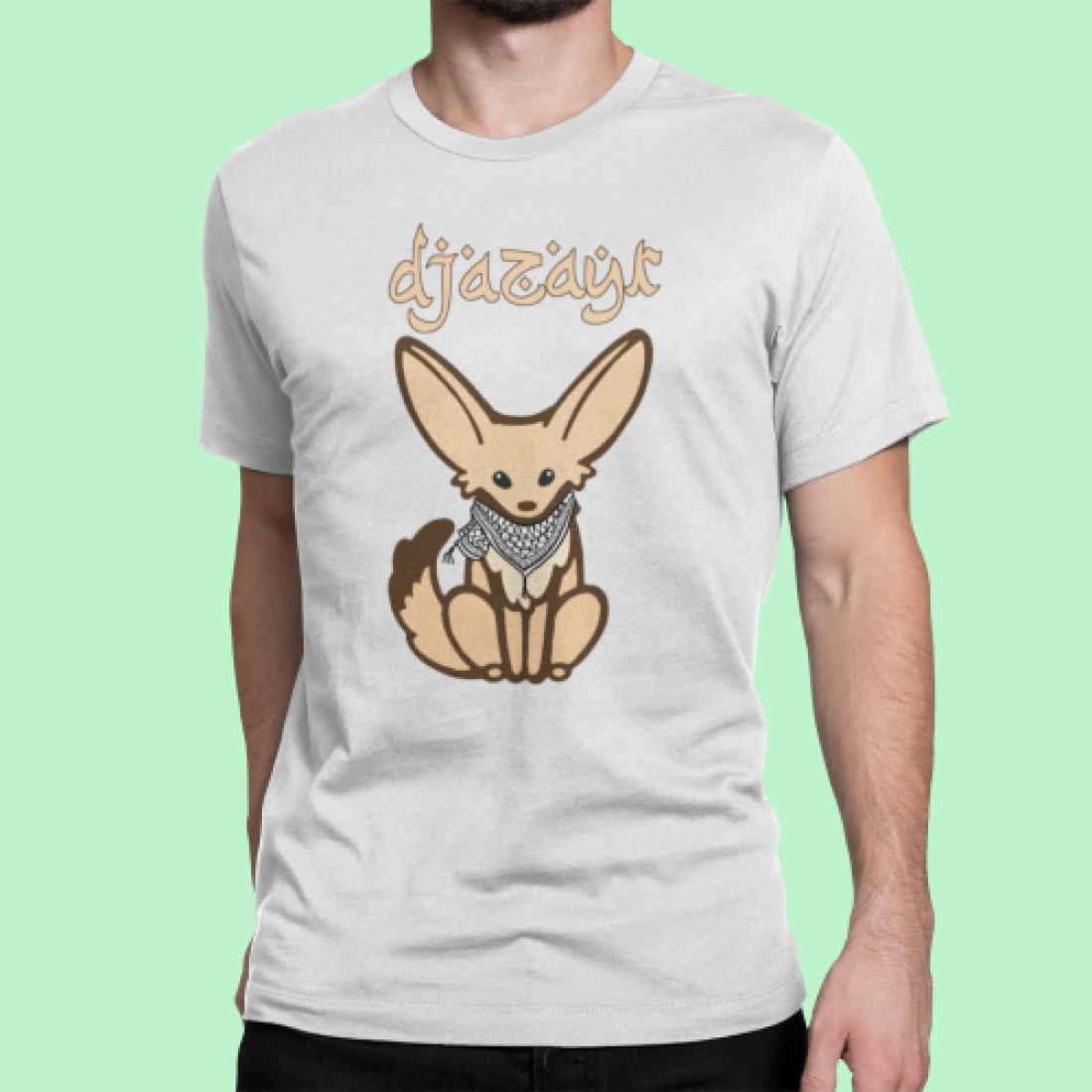 T-Shirt - fennec palestinien - blanc