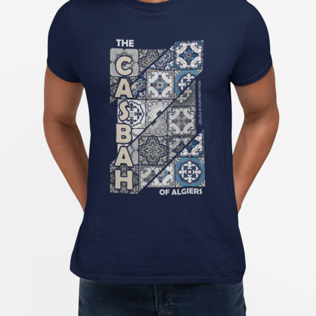 https://www.raf-wear.com/T-shirt "The Casbah of Algiers" zelidj (Bleu nuit)